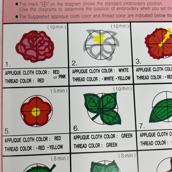 Janome Memory Card 10 Appliqué Series 1992 For Janome 8000 Includes Templates - Picture 10 of 16